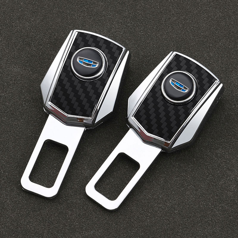 Car seat belt clip bayonet plug safety strap extender logo customize For Geely Emgrand Gc Gx X Lc Ec Panda Emblems Atlas Coolray