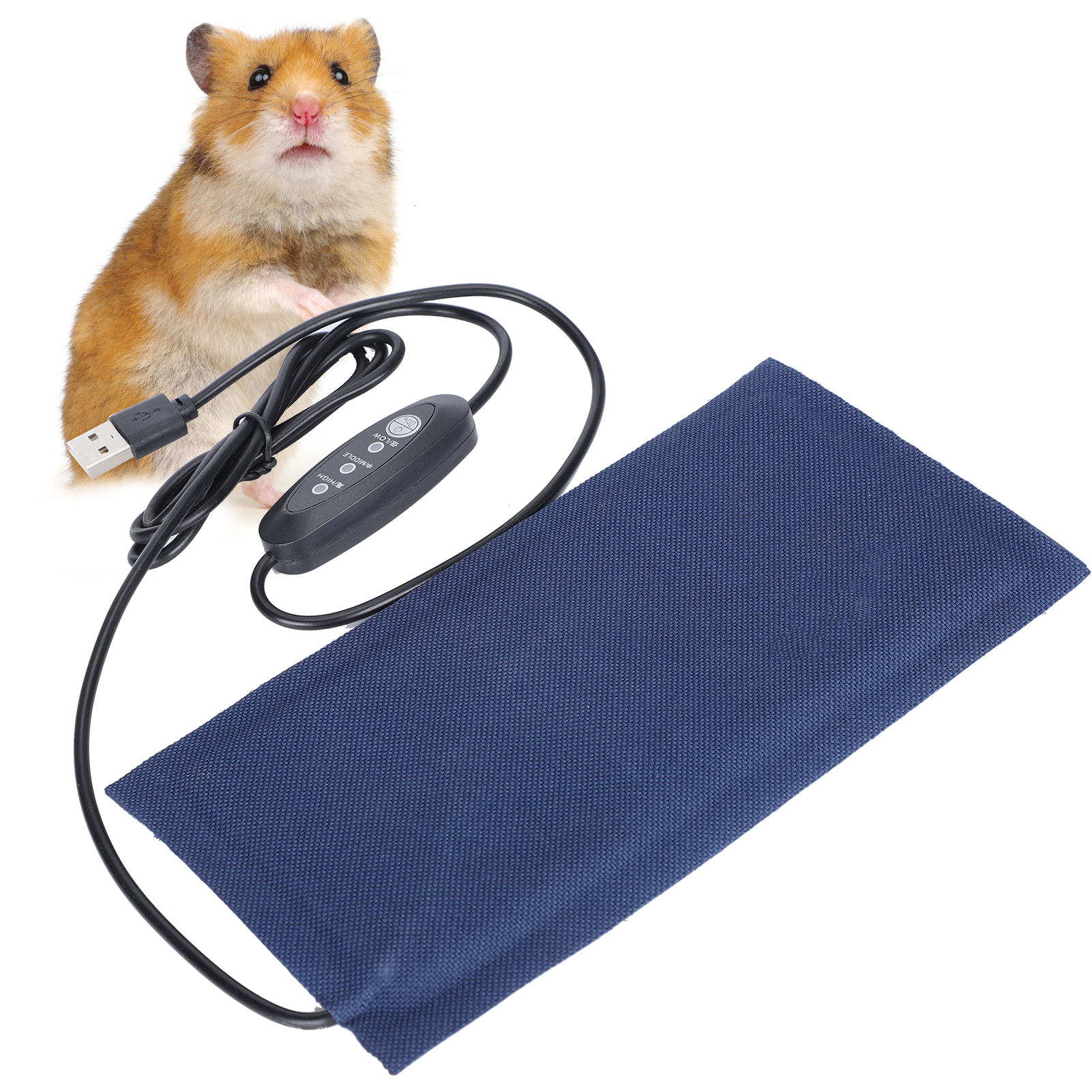 Reptiles Pet Heating Mat Pad Carpet Keep Warm USB Power Supply Adjustable Temperatures