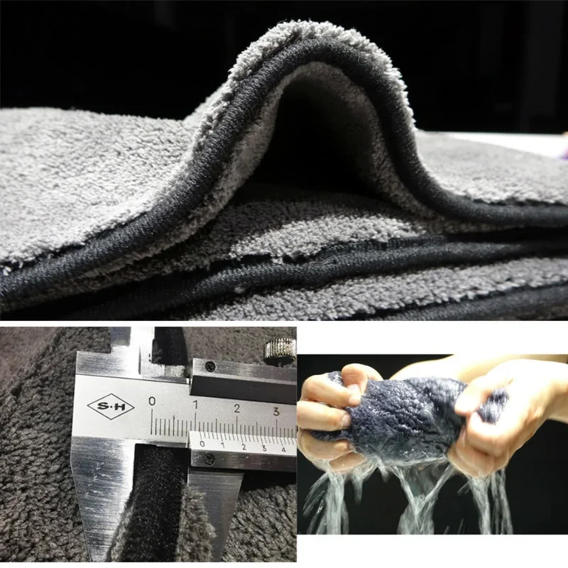 40x40cm Car Detailing 1200 GSM Car Wash Microfiber Towel Car Cleaning Drying Auto Washing Cloth Micro Fiber Rag