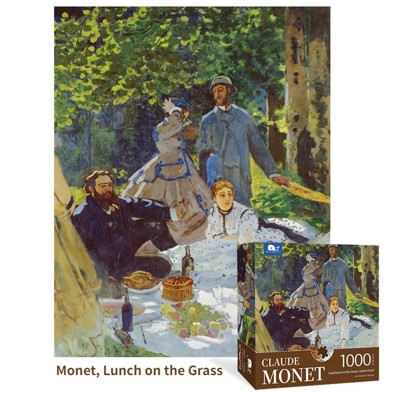 Monet 1000 Pieces Jigsaw Puzzle for Adults Kids Sunflowers Puzzle Toy Family Game Famous World Oil Painting Home Decoration