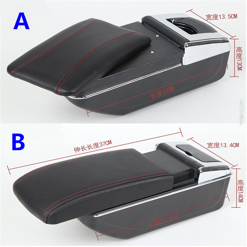 For Ford Fiesta Armrest box For Ford Fiesta MK7 Car Armrest 2009-2017 Storage box Interior details Accessories easy installation