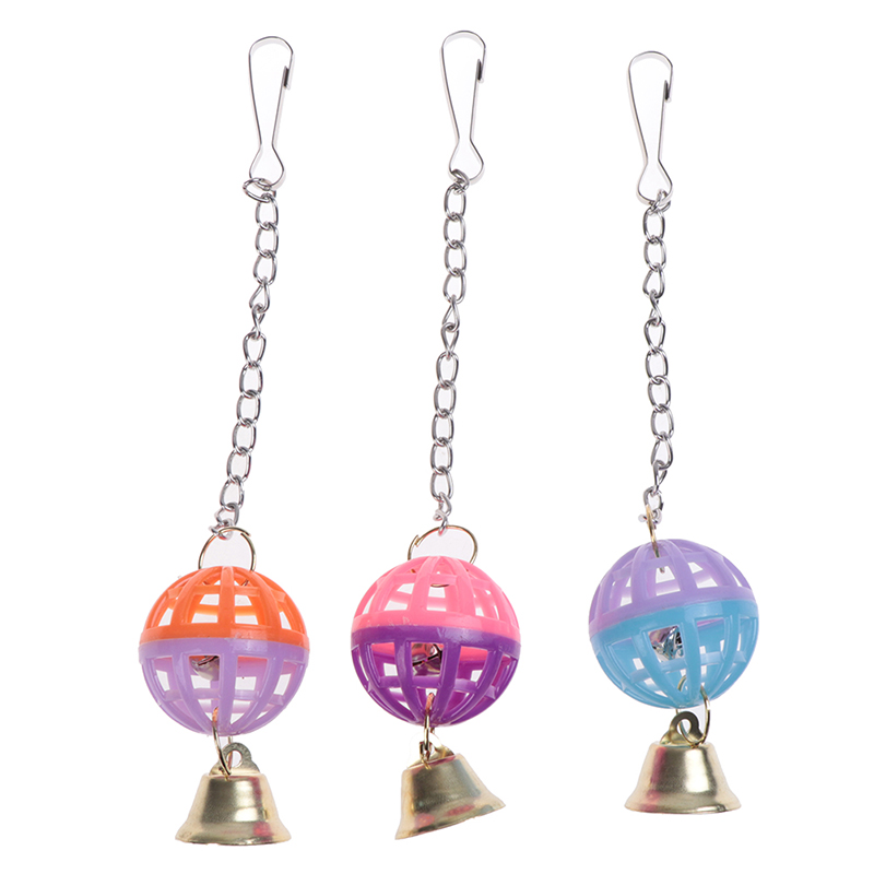 Cute Parrot Toys Pet Bird Parakeet Climb Bite Chew With Hanging Swing Bell Ball Supplies Dropshipping