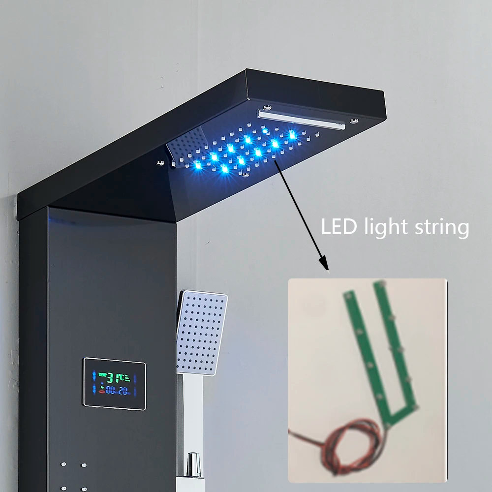 LED shower panel motor, shower column accessories, shower faucet accessories