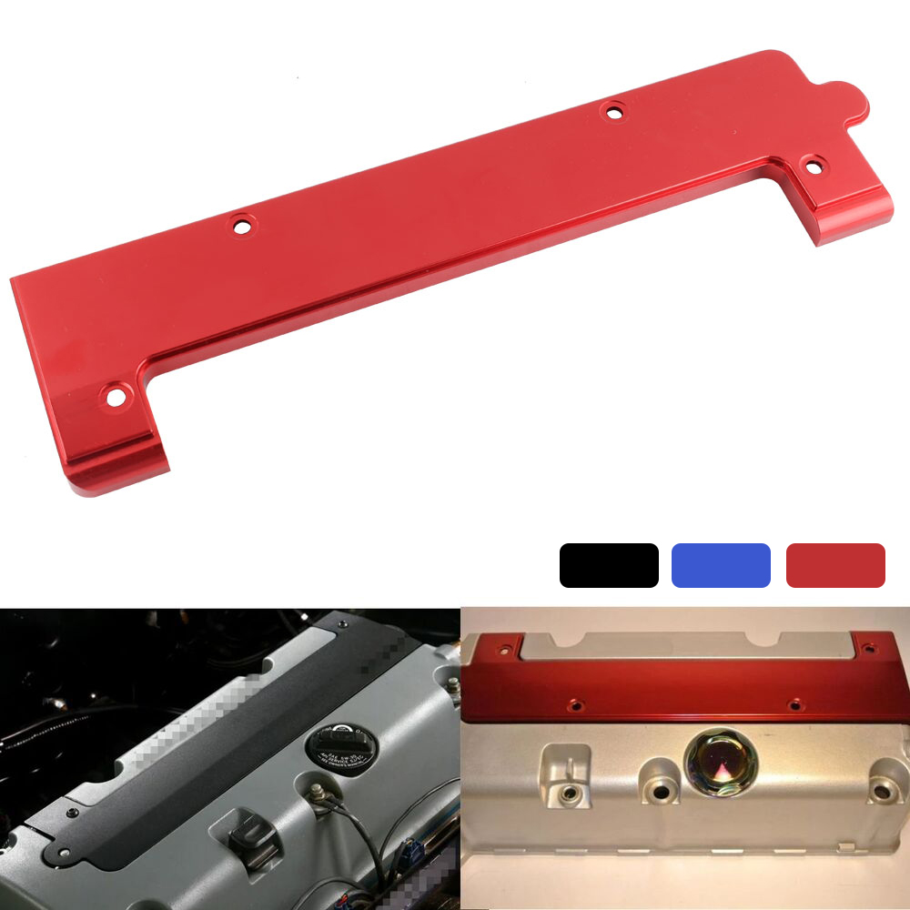 Racing Car Aluminum Coil Pack Spark Plug Cover for Honda DOHC VTEC K20 K24 K Series Black Red Blue