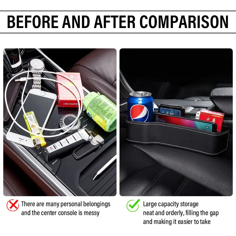 Car Seat Crevice Storage Box Seat Gap Slit Organizer For Subaru Impreza Legacy STI BRZ XV WRC Forester Crosstrek Outback