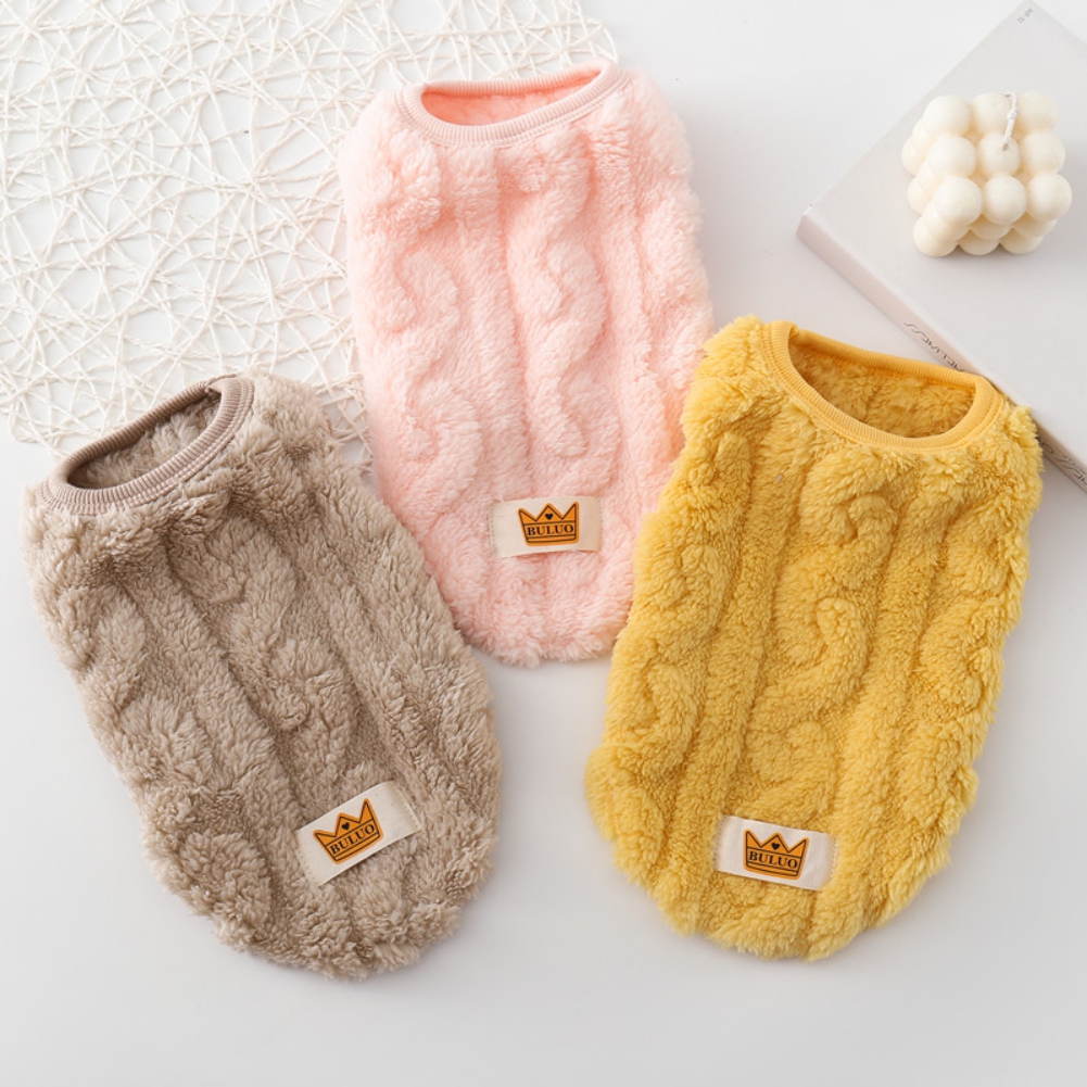 Pet Fleece Pullover Dog Clothes Cute Double-sided Puppy Kitten Coats Sweater for Small Medium Dogs Cats Warm Winter Pet Outfits