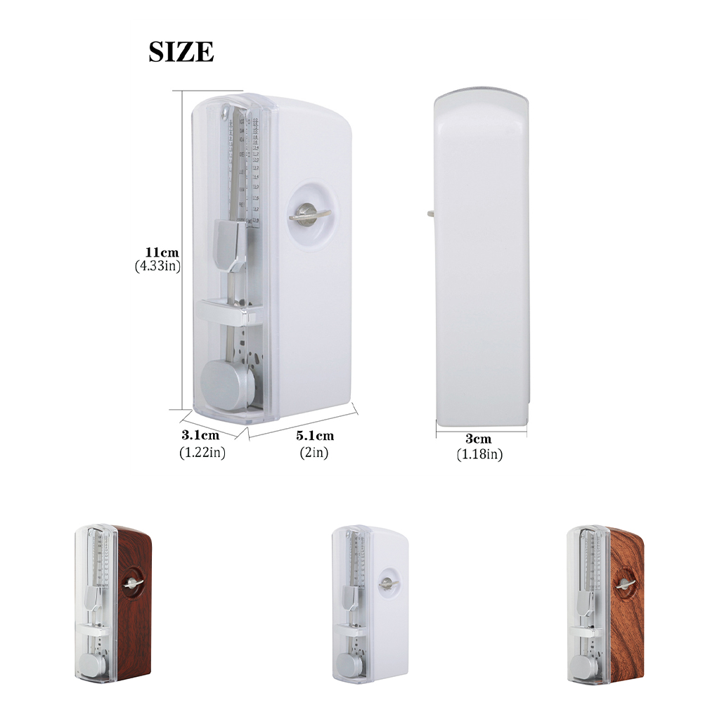 Guitar Metronome Mechanical Adjustable Universal Electric Musical Instruments 60-208 Beat Training Part Trainer White