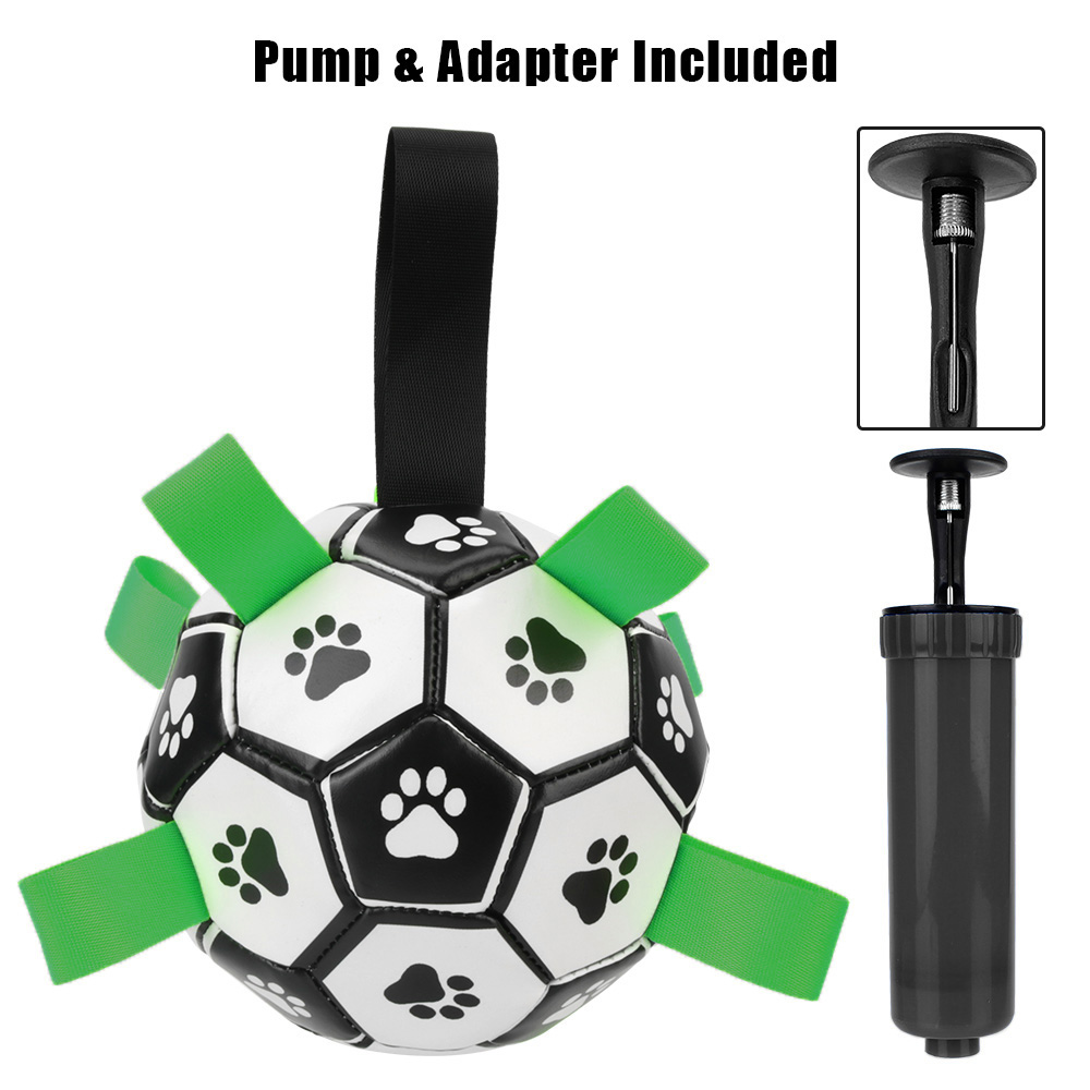 15cm Dog Bite Chew Balls Puppy Outdoor Training Soccer With Grab Tabs Pets Accessories Interactive Pet Football Toys