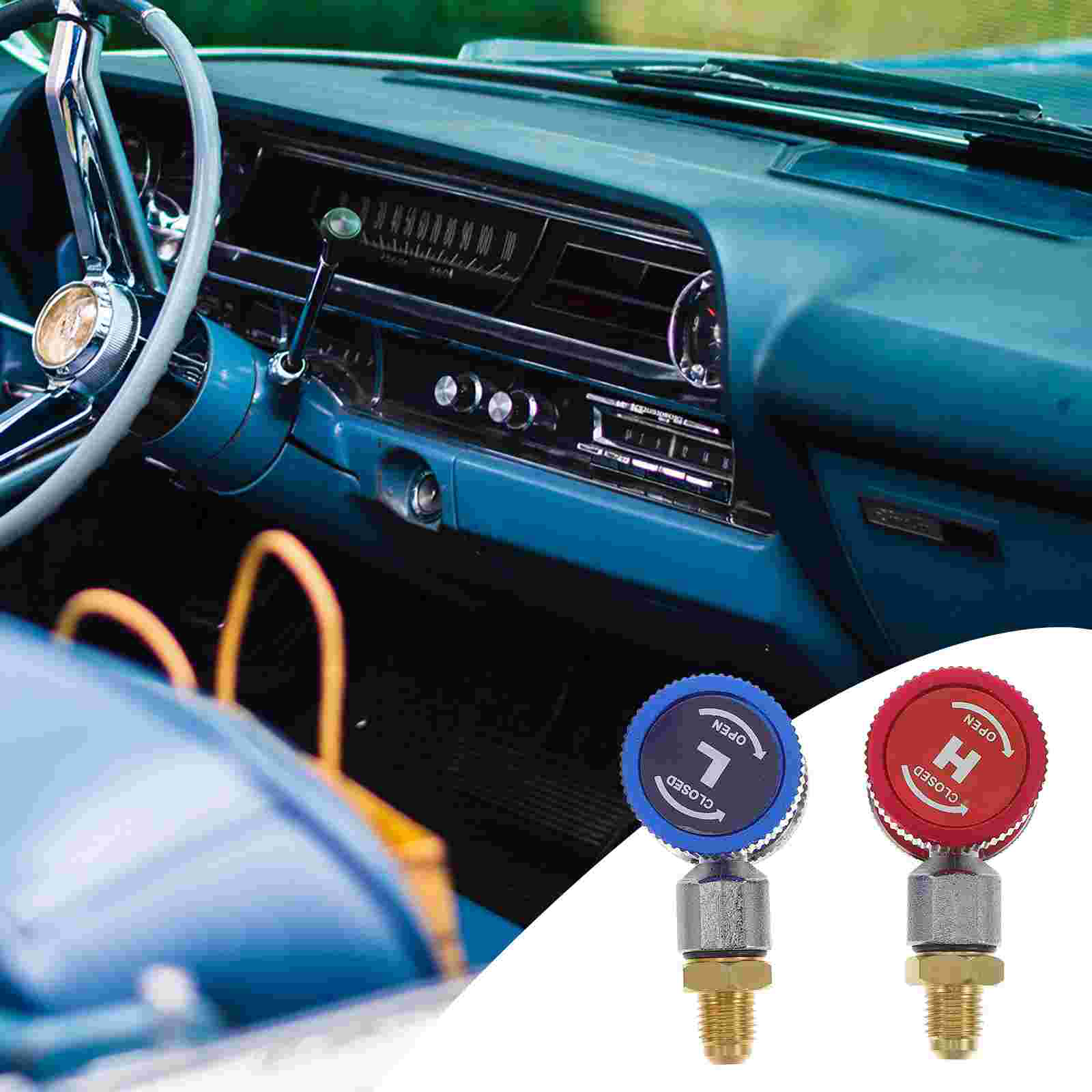 R134A Adapter Coupler Quick Ac Connector Kit Hose Refrigerant Fittings Car Recharge Gas 134A Hvac Air Conditioning Can