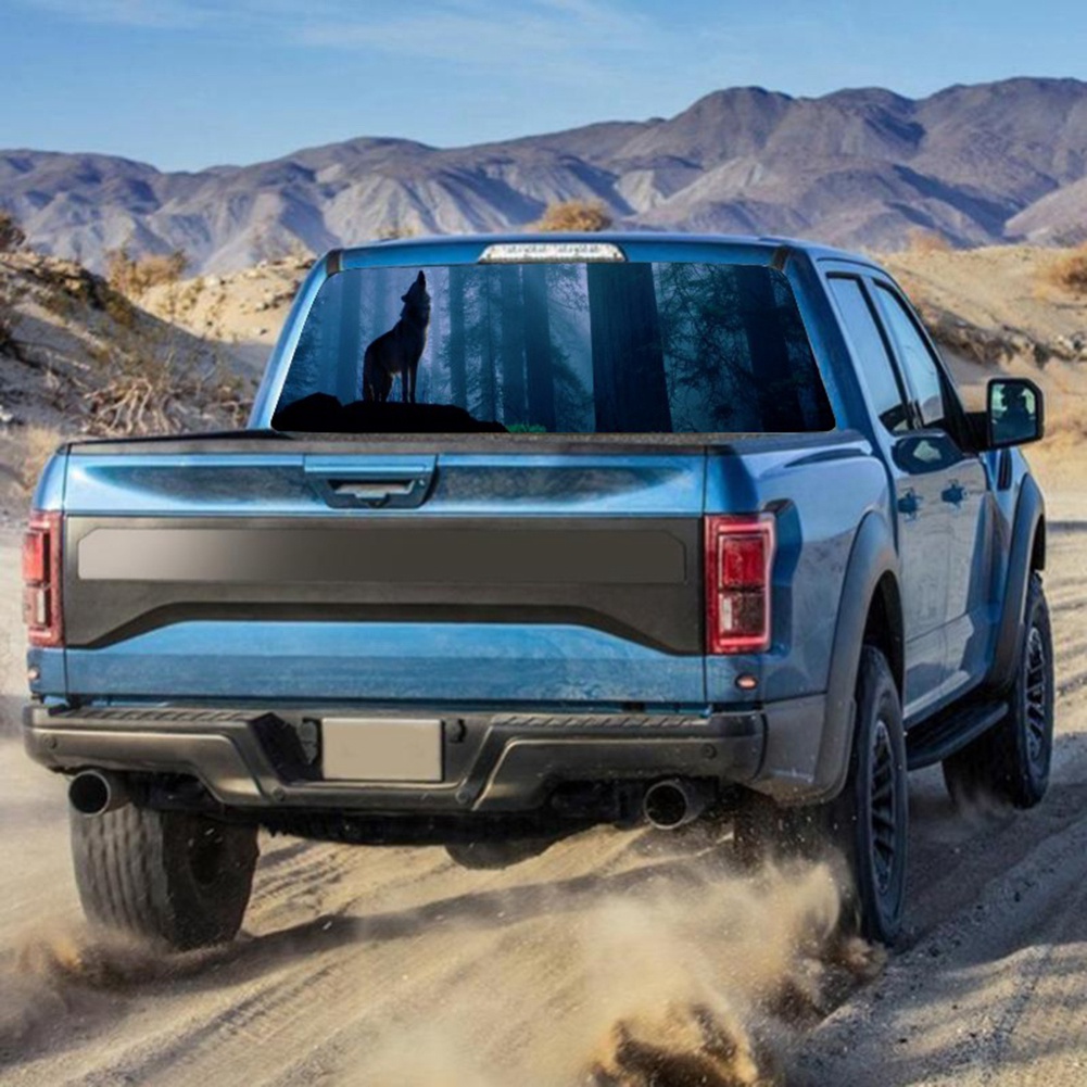 A160 for Truck Suv Pickup 3D Rear Windshield Sticker Sun Visor Decor Rear Window Gl Poster 165 x 56CM / 65 x 22 Inch