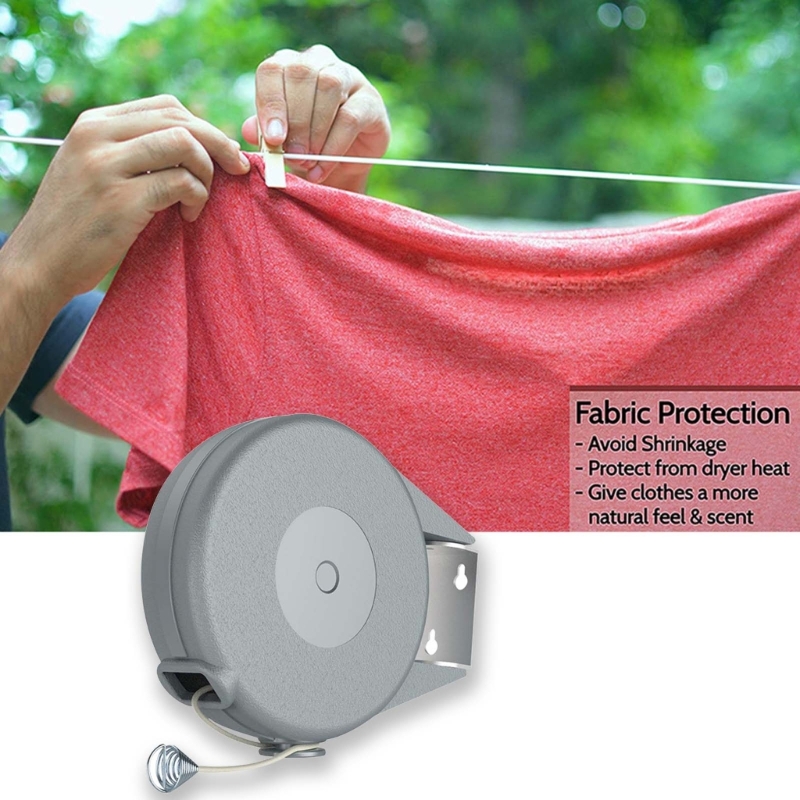 Retractable Clothesline Heavy Duty Adjustable Rope Shower Clothes Line for Indoo