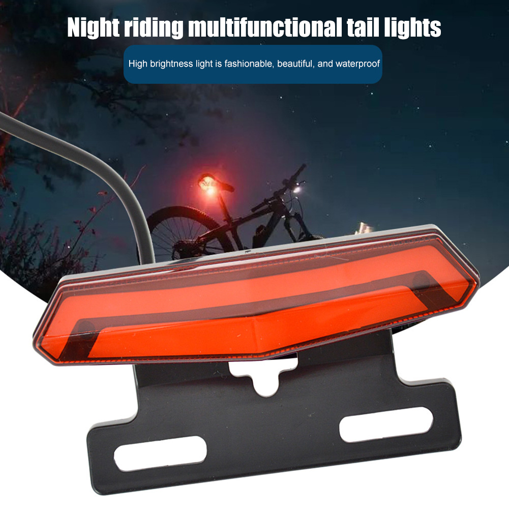 3 In1 Electrical Motorbike Tail Light Led 36V 48V Ebike Rear light Electric Scooter Rear Light Brake Light and Turn Signal Light