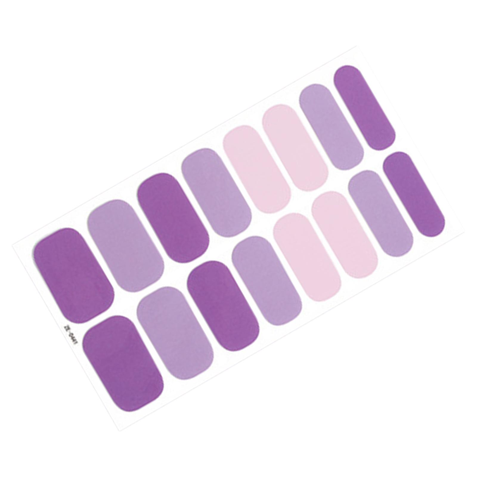 16 Pieces Nail Gel Polish Strips with Nail File Gel Nail Stickers Full Wraps Nail Polish Stickers for Women Girls Birthday Gifts