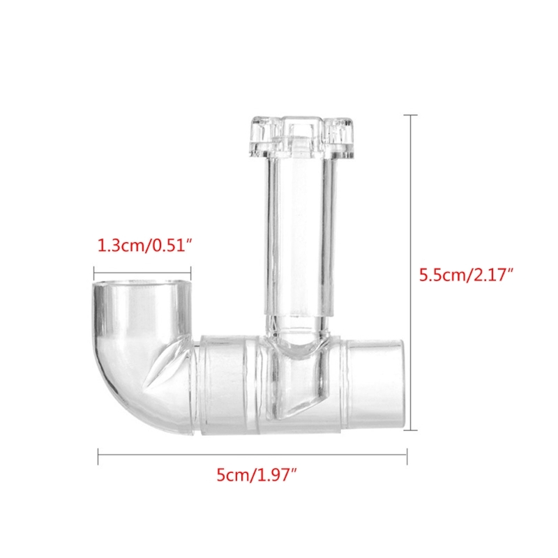 Plastic Aquarium Skimmer Clear Pipe Spin Surface Inflows Outflows Filter for Fish Aquarium Cleaning Accessories