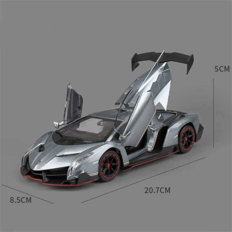 Free shipping Diecast Cars 1/24 Veneno Alloy Sports Diecasts Toy Vehicles Metal Car Model Silation Sound Light Collection Childrens Toys Gift