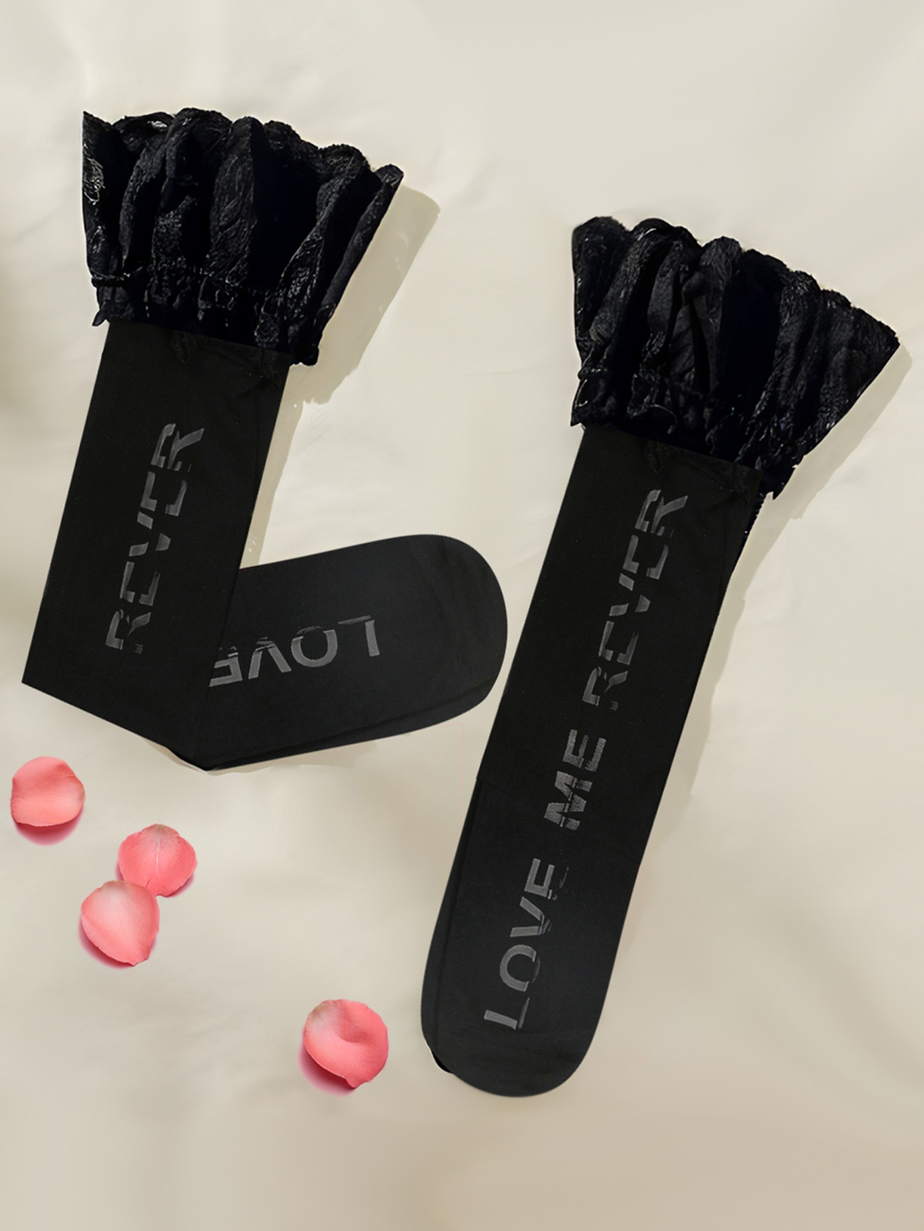 Varsbaby Transparent Lace Garter G-string Stockings Set 3pcs See-through Sexy Suspender Belt Underwears