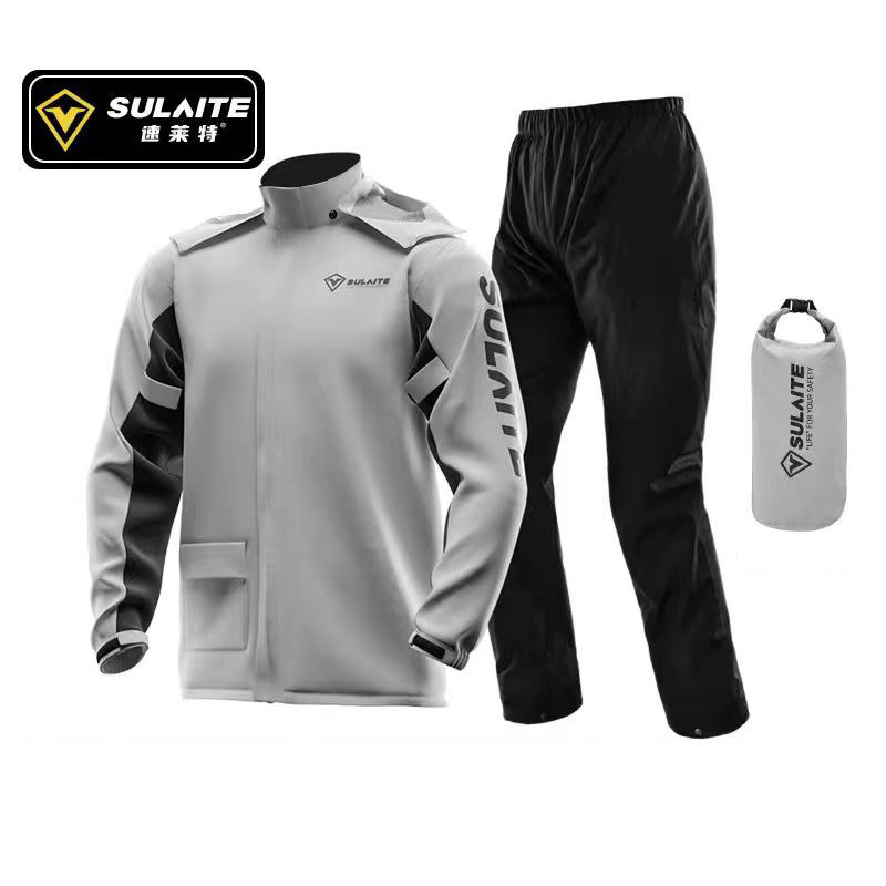 SULAITE Motorcycle Raincoat Suit Men Outdoor Waterproof Rainwear Shoes Cover Ultrathin Rain Coat Cycling Fishing Climbing Jacket