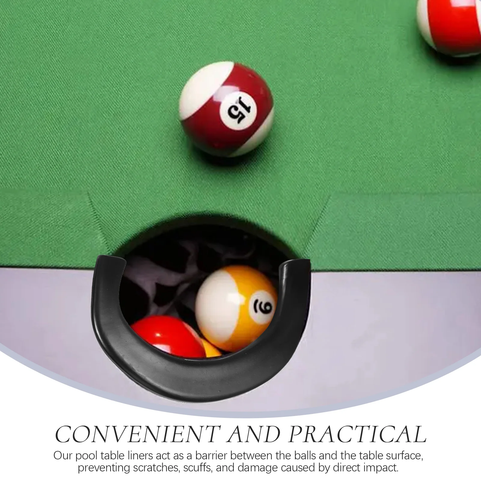 6 Pcs Liners Billiard Table Protective Glue Replaceable Snooker Hole Supply Pool