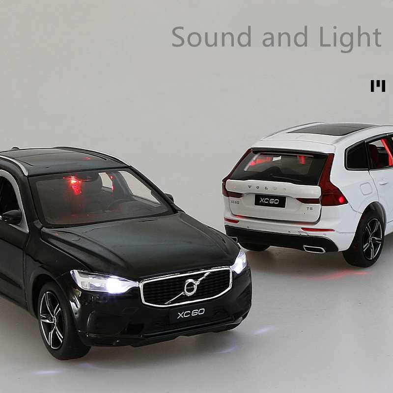 Diecast Model Cars 1 32 Volvos XC60 SUV Alloy Car Model Diecasts Metal Toy Vehicles Car Model Simulation Sound Light Collection Childrens Toys Gift