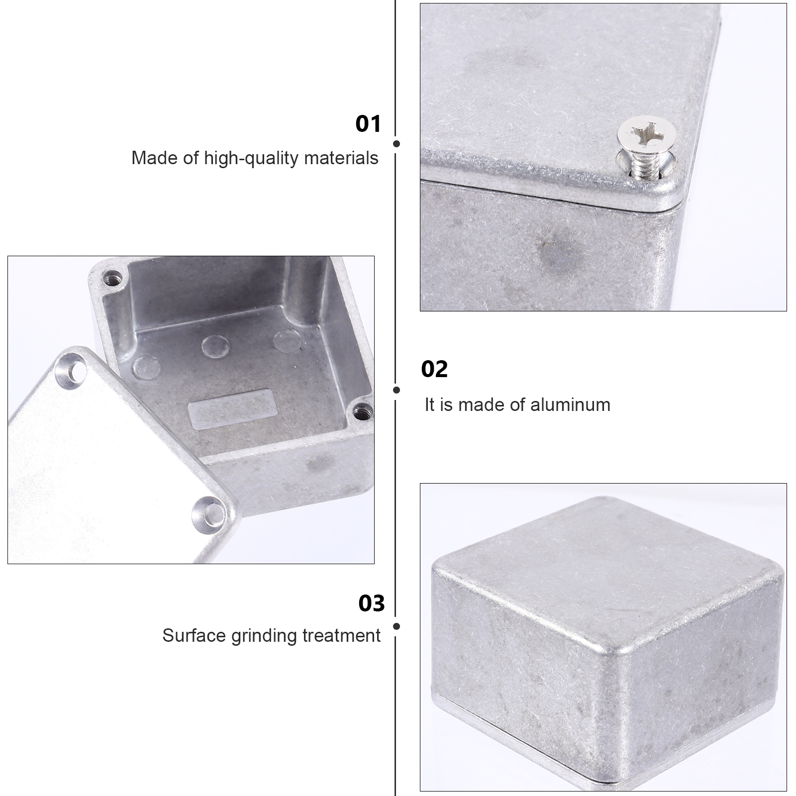 Hot 125B 1590LB Style Aluminum Case Stomp Box Case Metal Stomp Box Guitar Effects Pedal Enclosure Guitar Effects Pedal