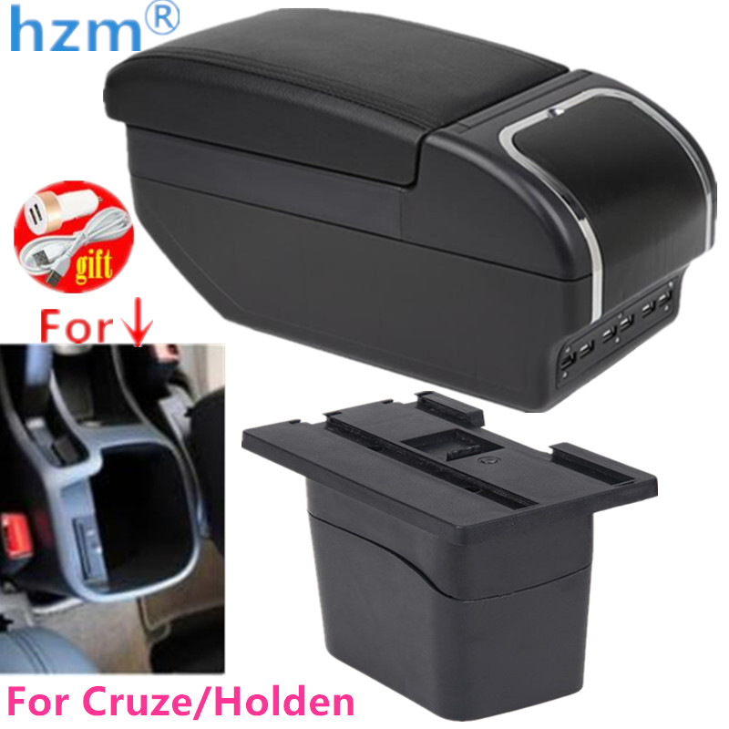 For Chevrolet Cruze/Holden Cruze 2009-2015 Armrest Box Center Storage box Interior Retrofit USB charging Car Accessories