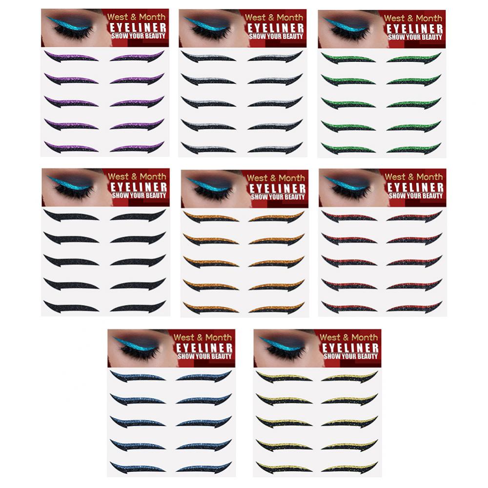 Eye Shadow Waterproof Full Eyelash Party Makeup Stickers Eyeliner Stickers Celebrity-inspired Instant Glamour Party Convenient