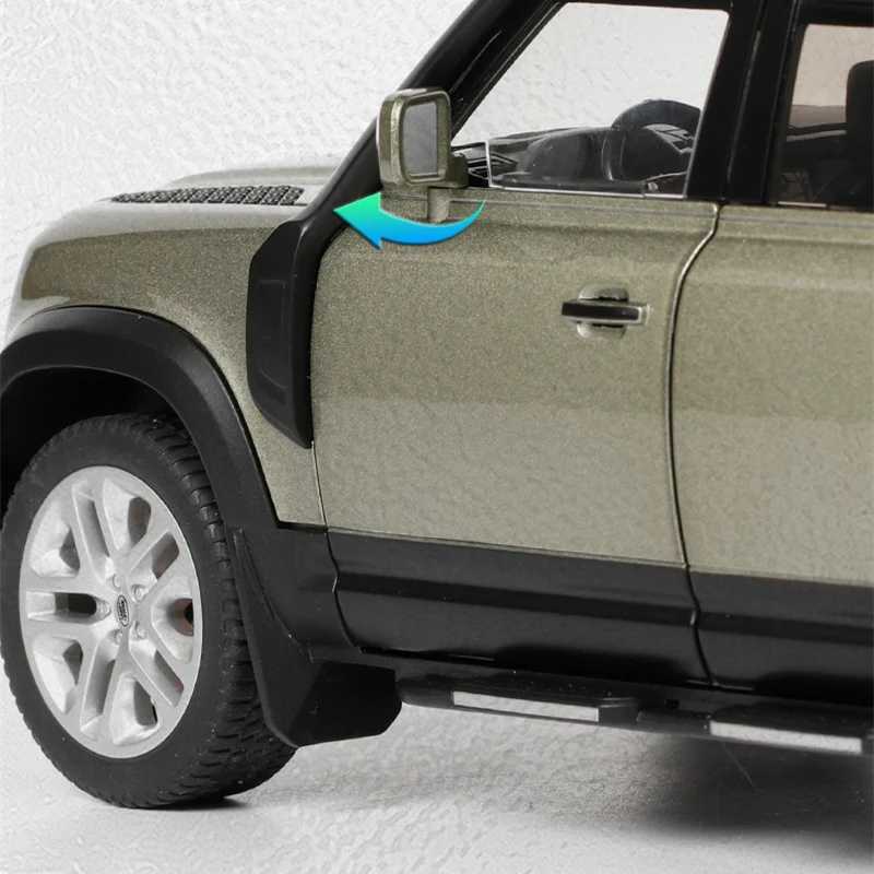 Free shipping Cars New 1/24 Range Rover Defender Alloy Diecast Metal Off-road Vehicles Car Model Silation Sound and Light Kids Toy Gift