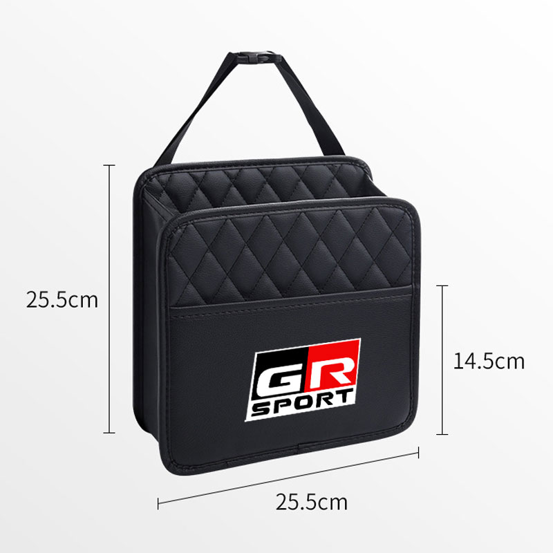 Car Rear Seat Storage Box Folding Organizer Auto Interior For Toyota GR Sport Gazoo Racing Yaris 86 Hilux Supra C-HR Accessories