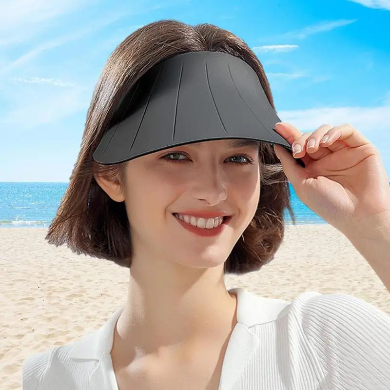 Open Top Hat Summer Sun Visor Hat For Women Anti-UV Breathable Lightweight Large Brim No Trace Lightness Hat For Climbing 240522