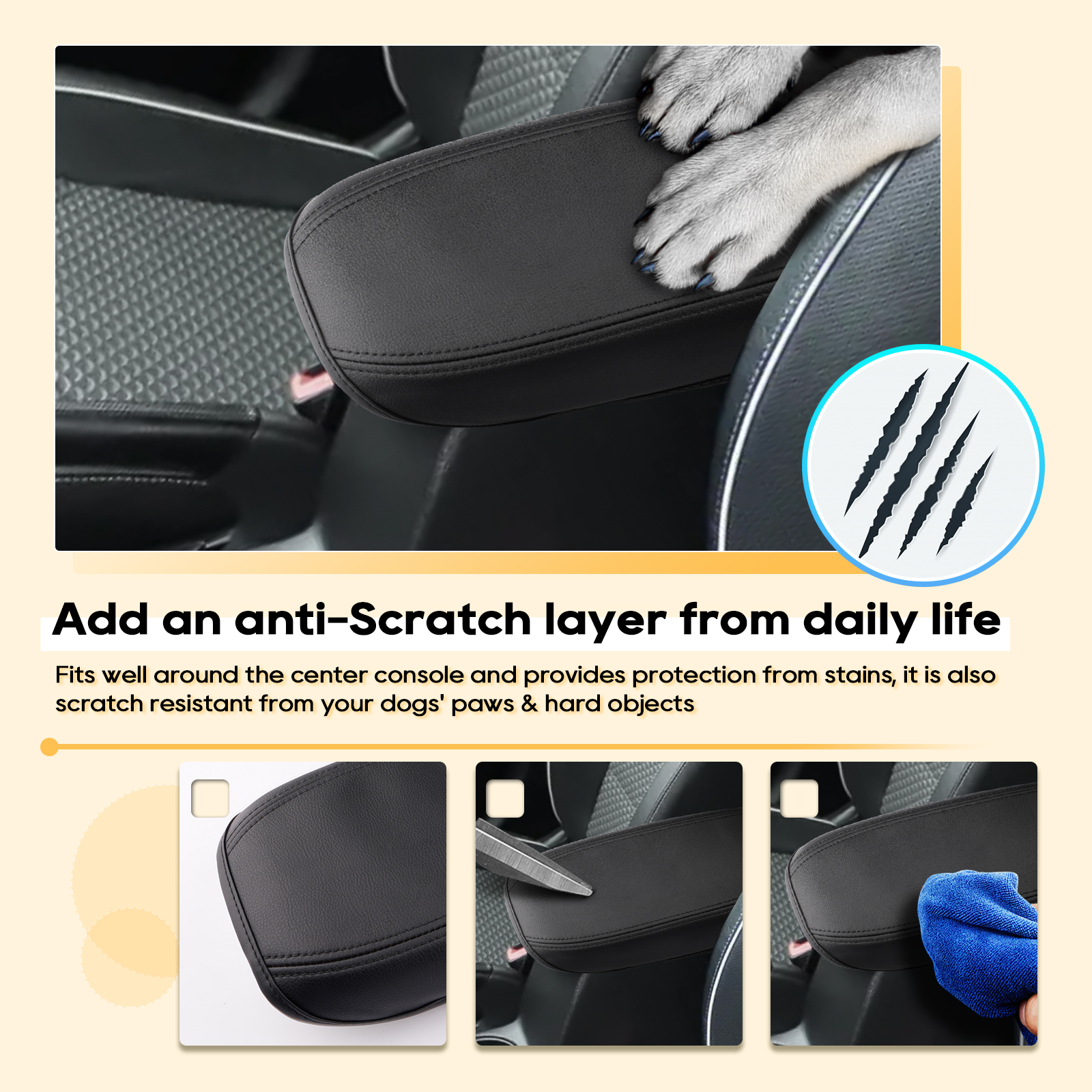 LFOTPP Car Armrest Box Cover for Ceed Proceed GT/XCeed GT SW Central Control Armrest Storage Box Pad Auto Interior Accessories