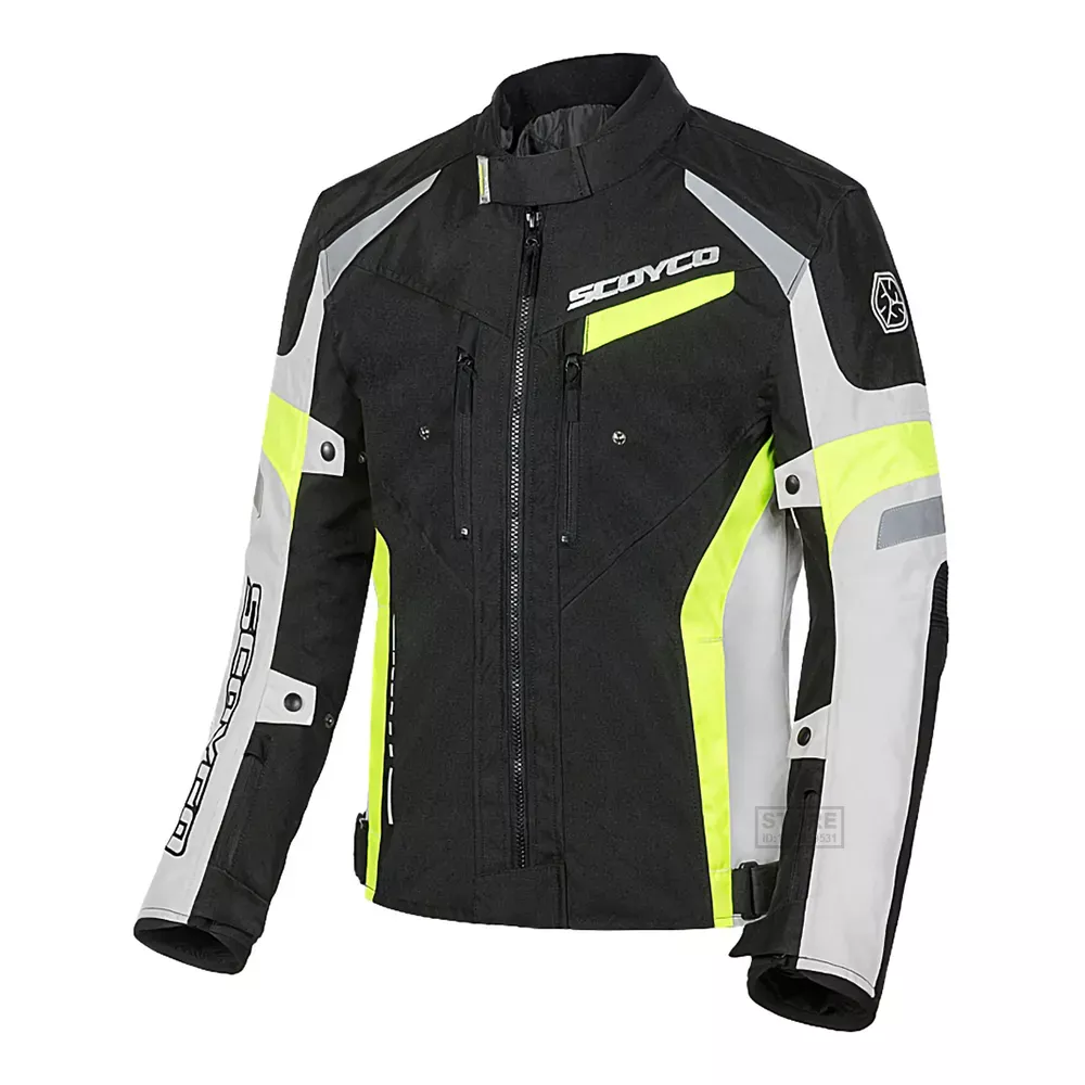SCOYCO Motorcycle Jacket Men Windproof Moto Riding Racing Motorbike Clothing Protective Gear for Autumn Winter