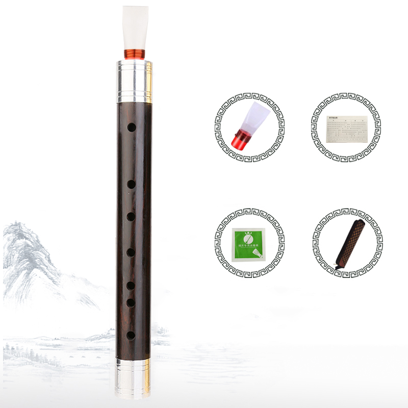 Guanzi-Chinese Woodwind National Musical new Instrument Ebony Pipe Flute AFGbB Key Easy 2025 To Learn With Accessories
