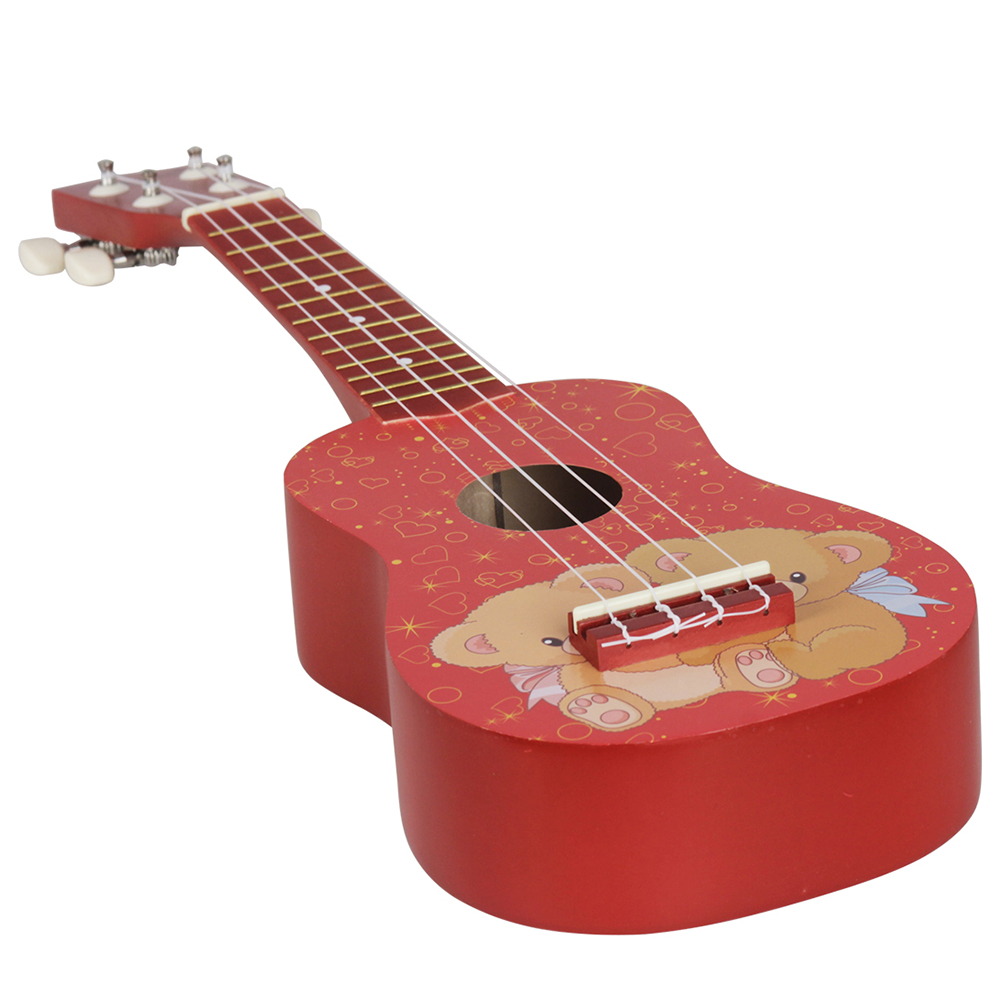 IRIN 21 Inch Ukulele Bear Hawaiian Guitar Musical Instrument 4 Strings Basswood Ukulele Soprano Guitar Tuner Capo Accessories
