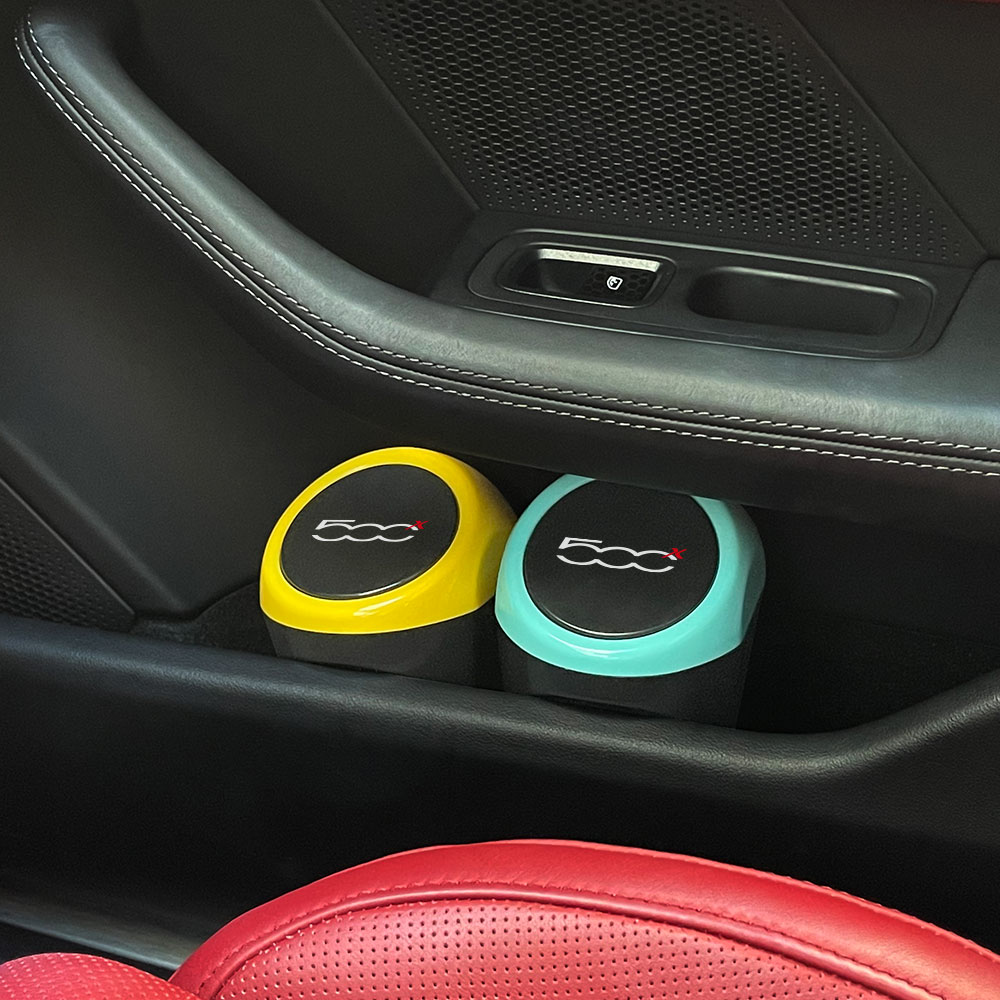 Car Trash Can Mini Garbage Bin For Fiat 500 500C 2012 500X 500L Abarth 695 Pressing Type Dust Case Storage Box Car Accessories