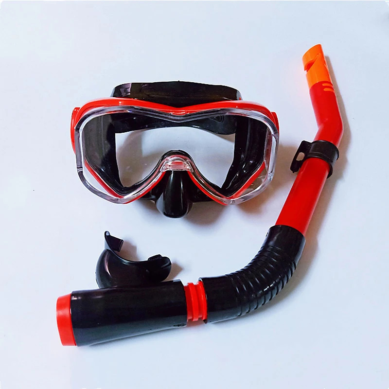 Snorkel Set Full Face Mask Diving Goggles Equipment Deep Sea Suit Tempered Glass Dry Glasses Adult 240506