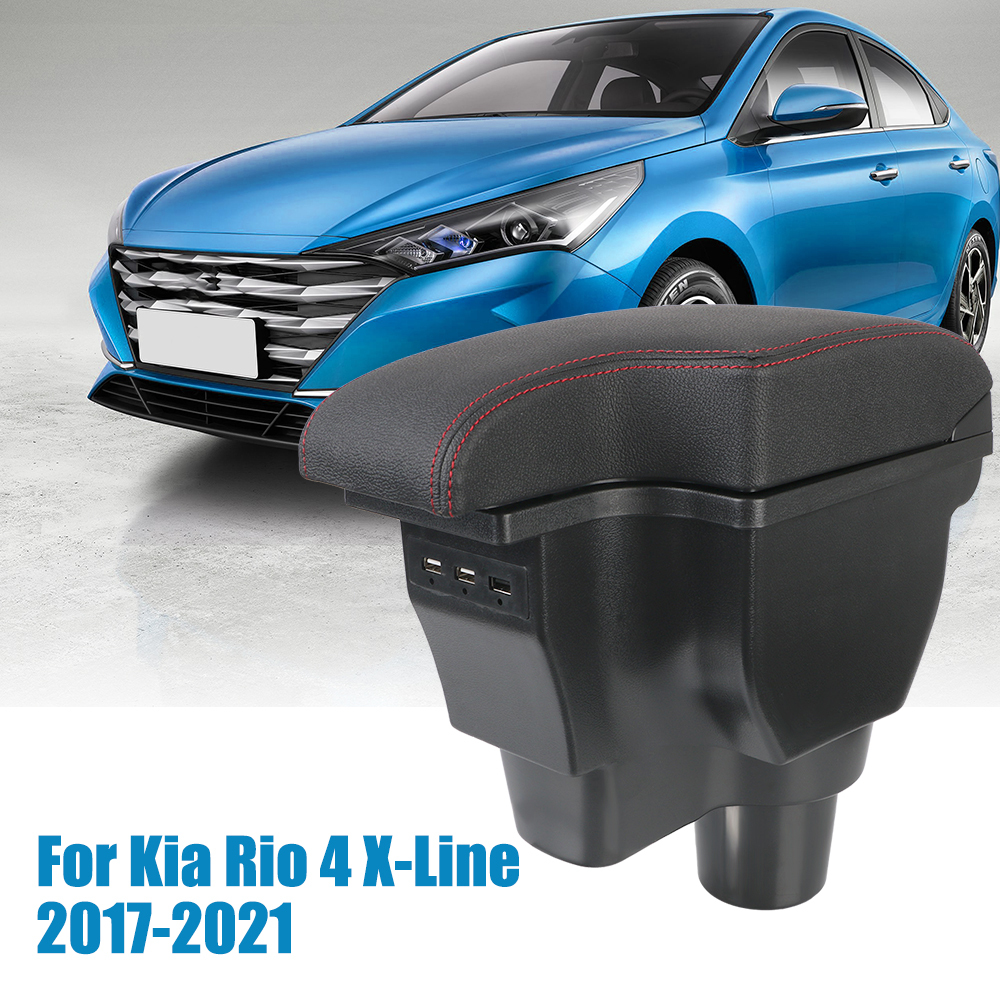 Car Armrest For Kia Rio 4 Rio X-line 2017-2021 Arm Rest Box Auto Storage Box Interior details Accessories Retrofit Parts
