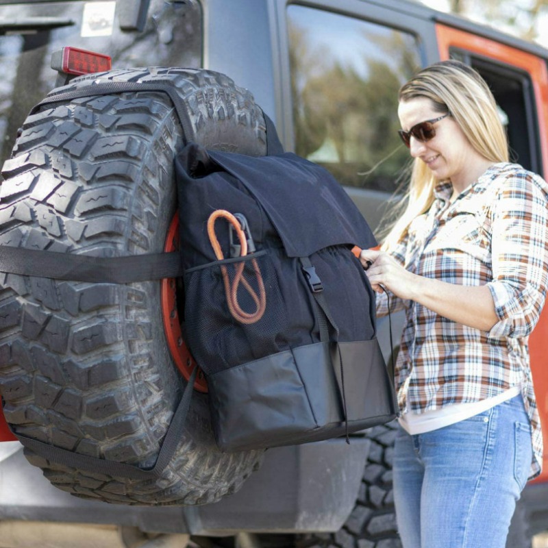 Car Spare Tire Garbage Bag Tool Storage Bag Spare Tire Hanging Bag Desert Off-road Spare Tire Storage Bag for Trucks and SUVs