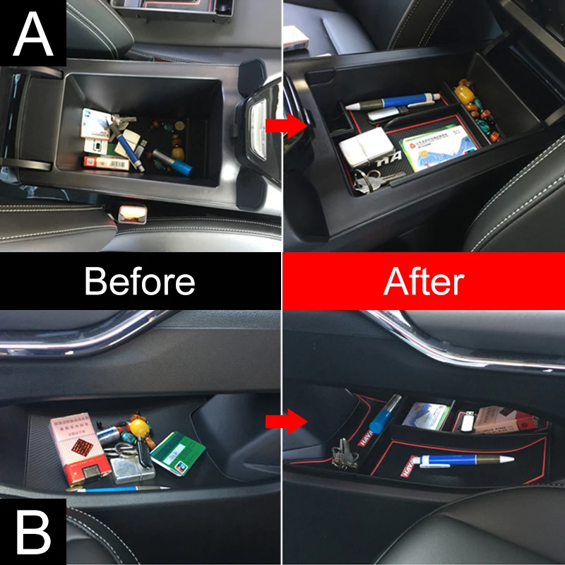 For Haval H6 3rd Gen GT 2021 2022 2023 2024 PHEV Car Armrest Central Storage Box Cover Center Console Container Glove Organizer