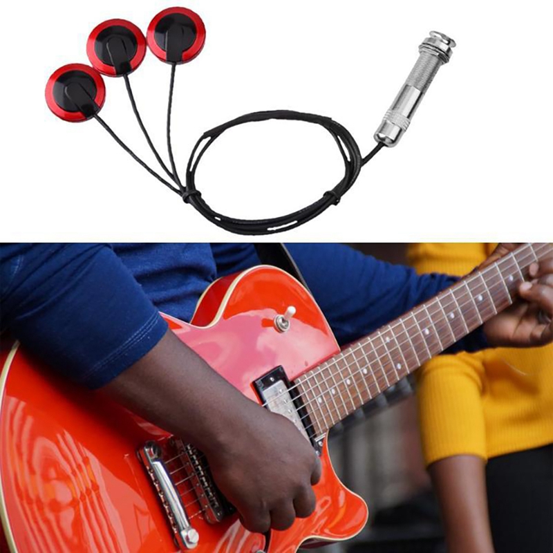 Guitar Pickup Professional Piezo Contact Microphone Pickup For Guitar Violin Banjo Mandolin Ukulele Guitar Accessories