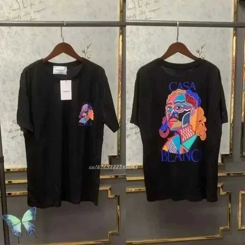 Men's T-Shirts Summer cotton T-shirt Moroccan Wonderland printed mens T-shirt Summer women short-slved top casual T240522