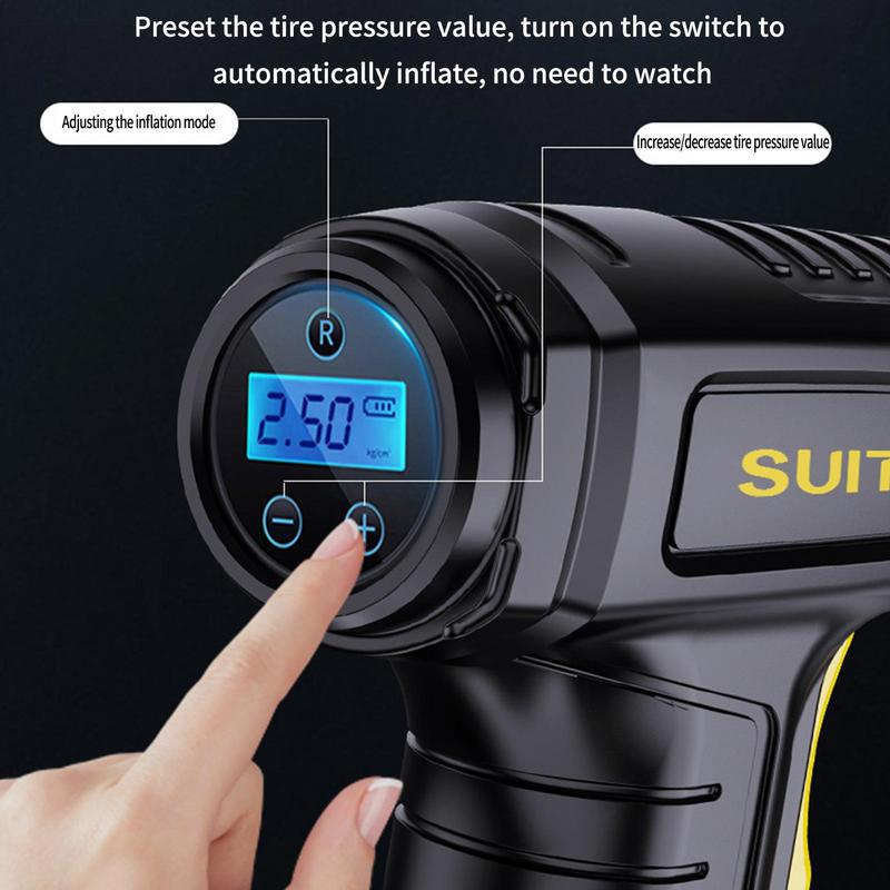 Multifunctional Tire Inflator Air Compressor Tire Inflator Pressure Gauge For Car Tires Bicycle Tire Accessories Car Tyre