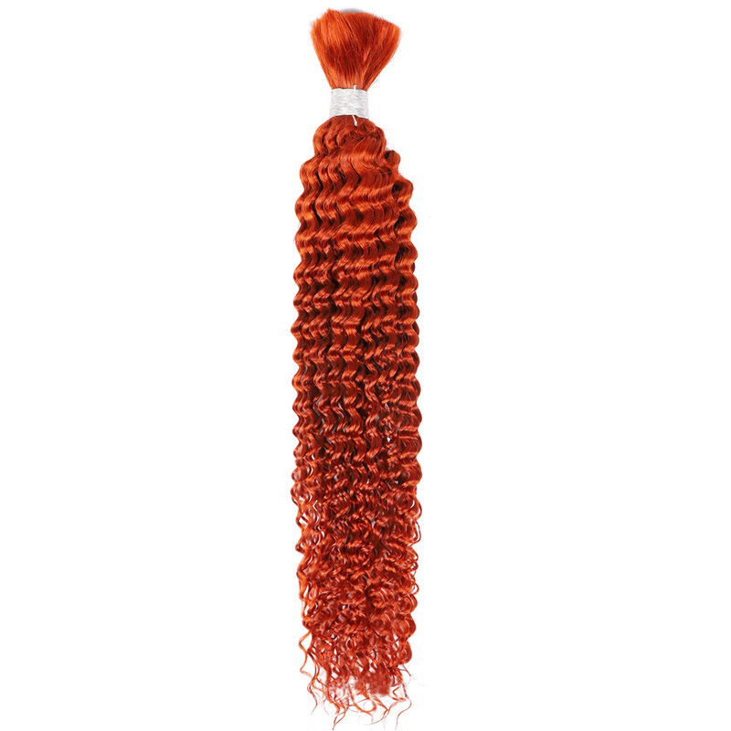 Brazilian Human Hair Bulks Deep Wave 350# Color Peruvian Indian Hair Extensions 10-30 Inch Curly