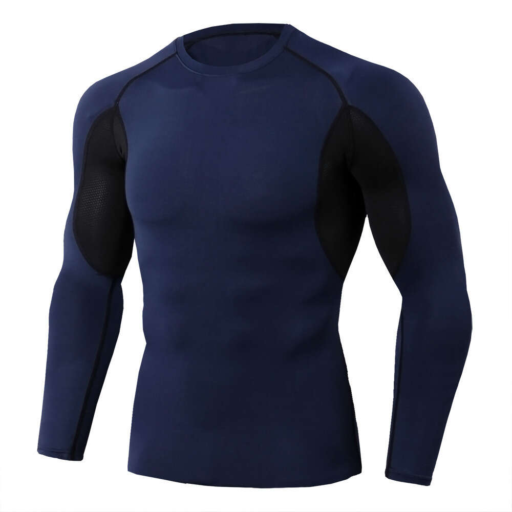 Ddmytiger PRO Tight Fiess Running Training Elastic Quick Drying Round Neck Long Sleeve Men S T Shirt H