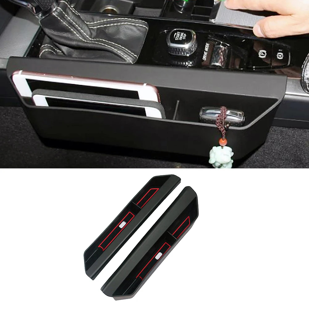 For XC60 LHD 2018 2022 Central Console Gear Shift Panel Side Handing Storage Box Refit Holder Tray Car Stowing Tidying