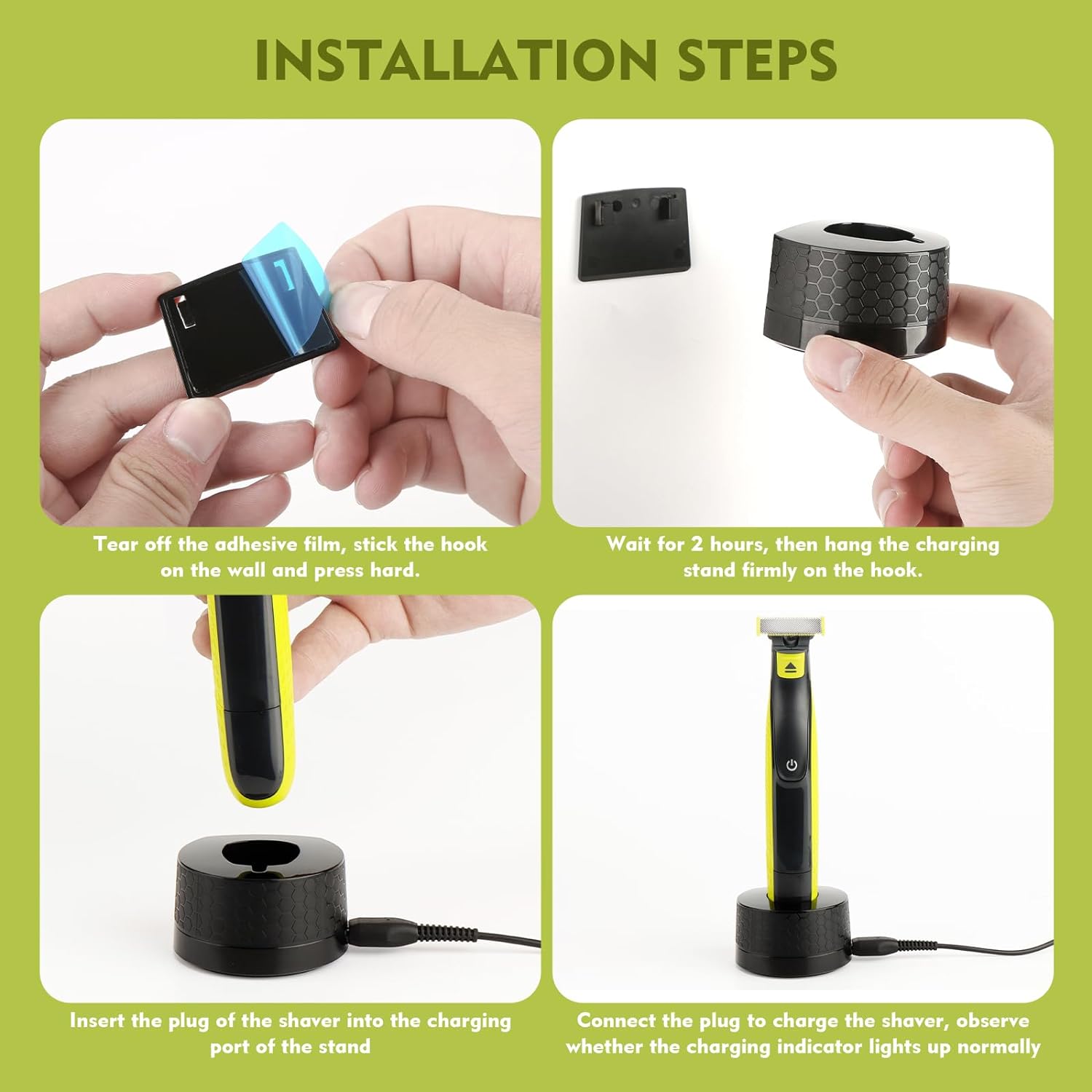 YUKU Razor Stand Charging Charger Base Holder for Philips Norelco One Blade QP2520 QP2530 QP2620 QP2630 Hybrid Electric Trimmer