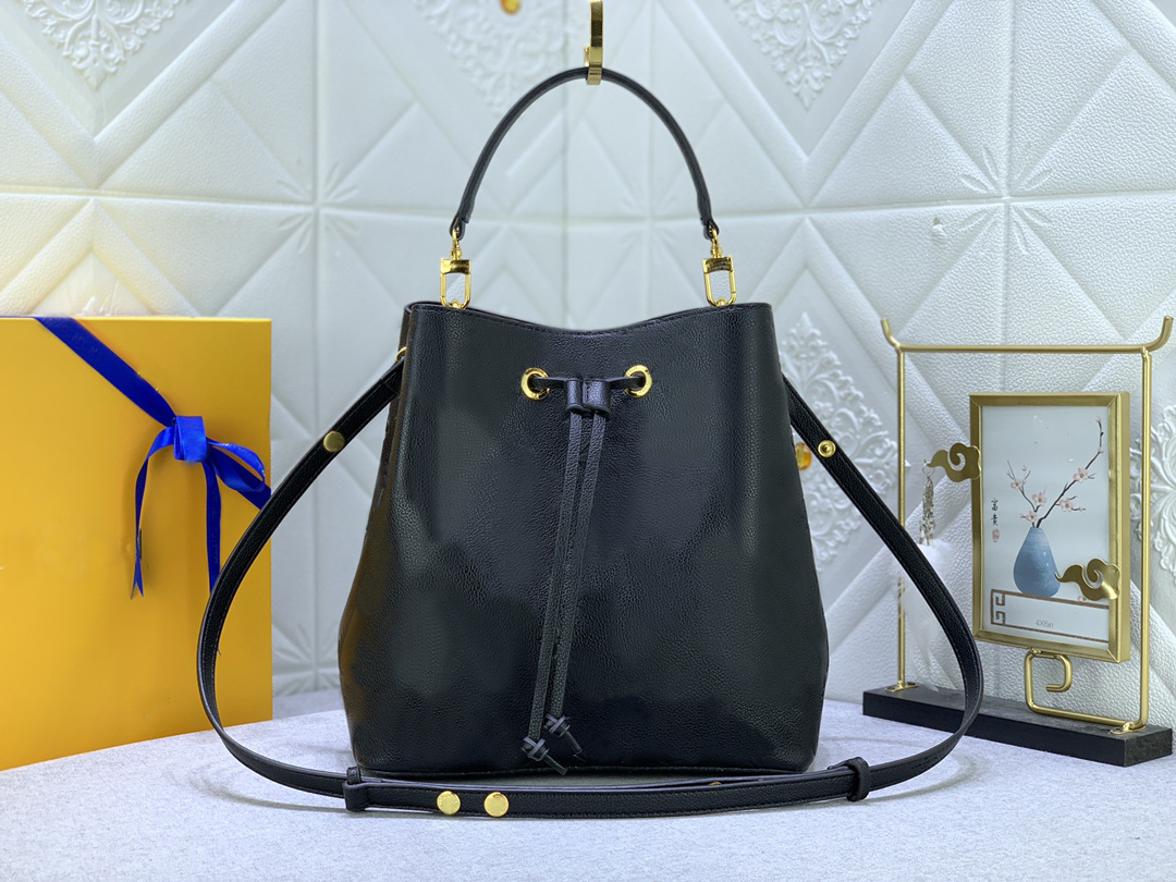 Fashion Women's Bucket Bag Floral Cute Bucket bags Shoulder Bags Designer Purse Handbag 26cm