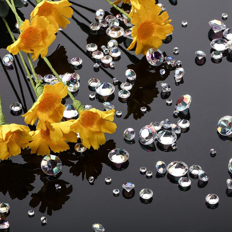 4000 Pcs Scatter Crystals Wedding Table Decorative Crystals Acrylic Diamonds For Crafts Rhinestones Vase Filler