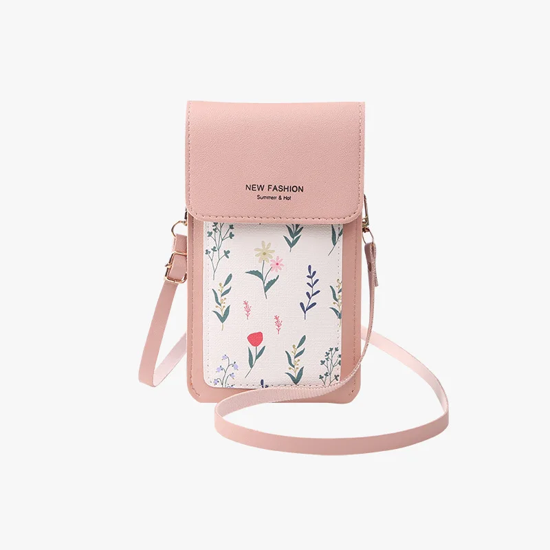 New Touchable Screen Phone Bag Girls One Shoulder Crossbody Small Bag Small Mini Printed Women's Backpack Charging Hole