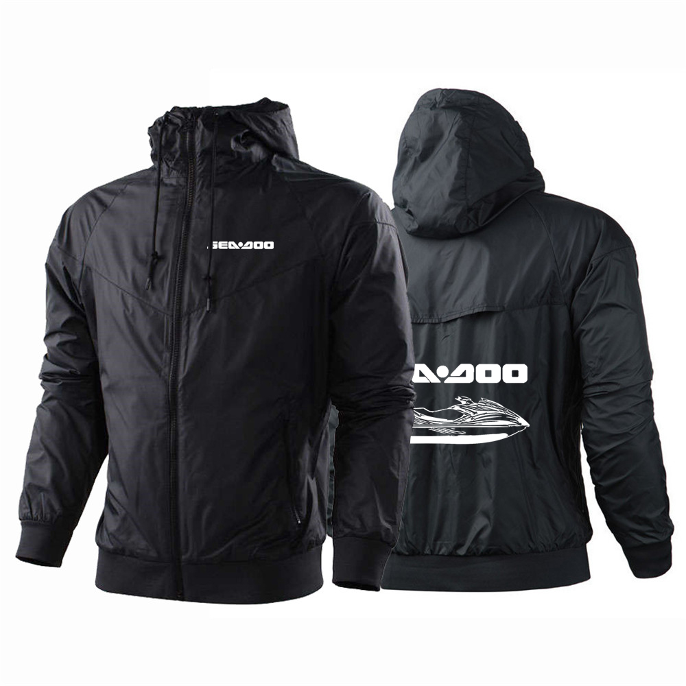2023 Spring Autumn New Sea Doo Seadoo Moto Logo Print Outdoor Sports Quick Dry Patchwork Sun-Protective Thin Windbreaker Jackets
