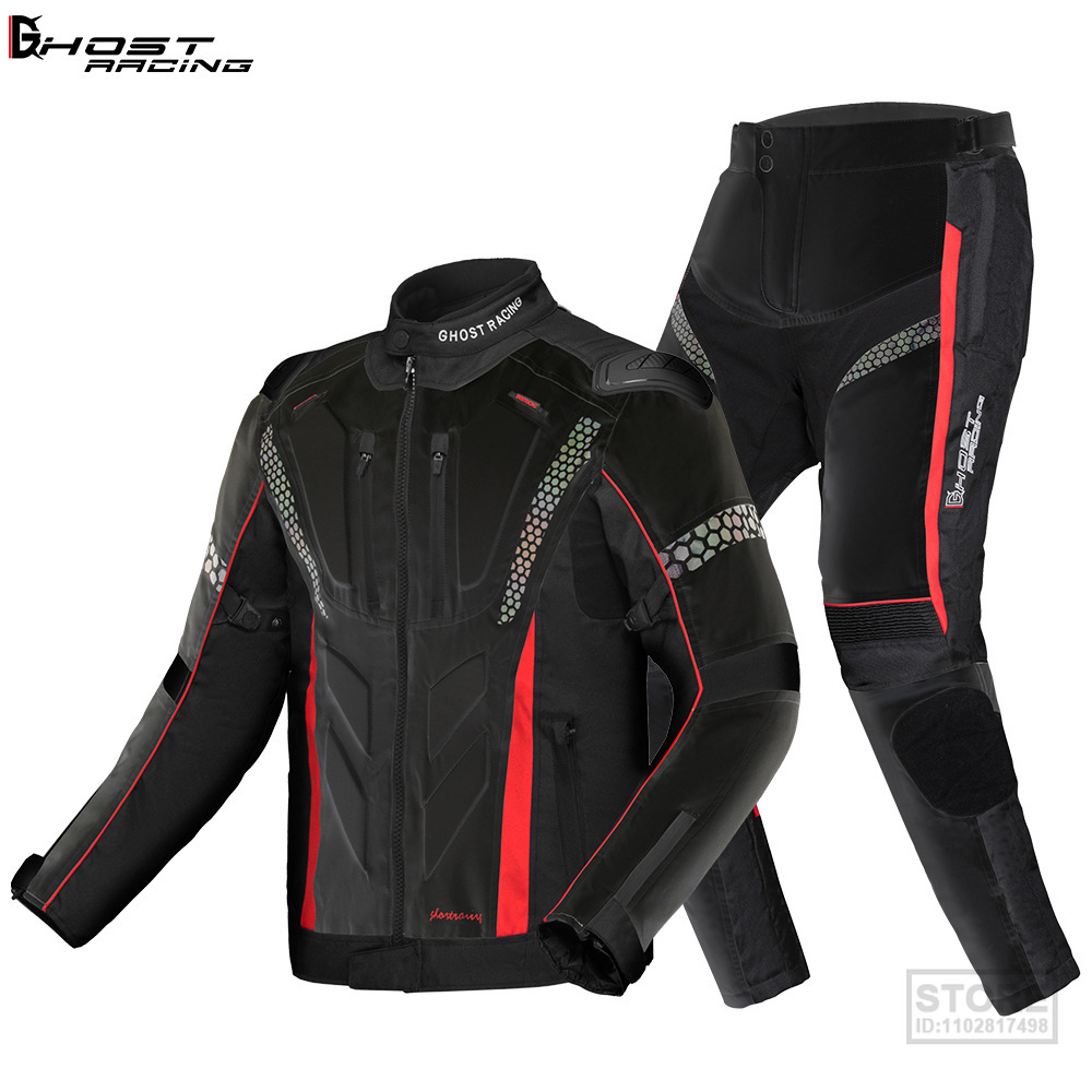 5XL GHOST RACING Motorcycle Jacket Protective Gear rbike Riding Waterproof Windproof Suits